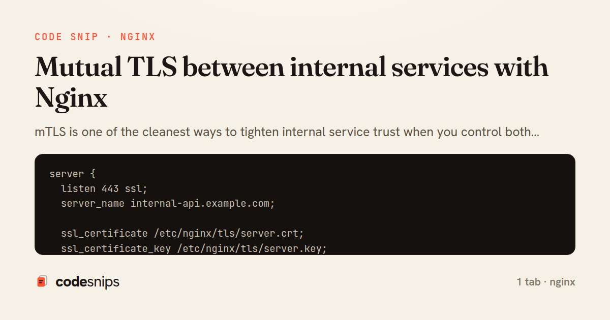 Mutual TLS between internal services with Nginx — share card