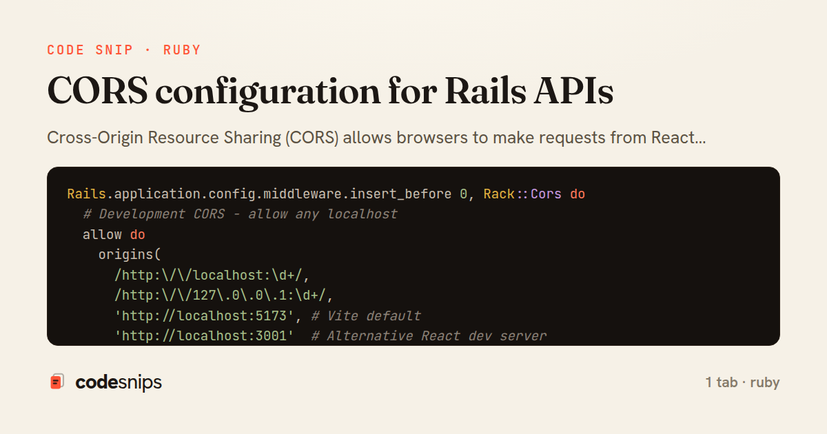 CORS configuration for Rails APIs — share card