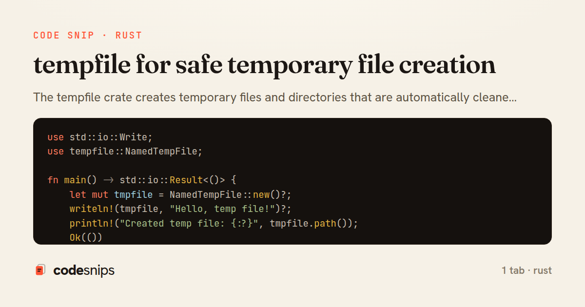 tempfile for safe temporary file creation — share card