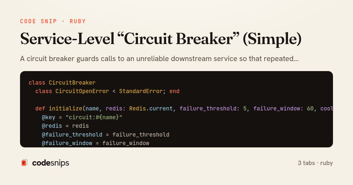 Service-Level “Circuit Breaker” (Simple) — share card