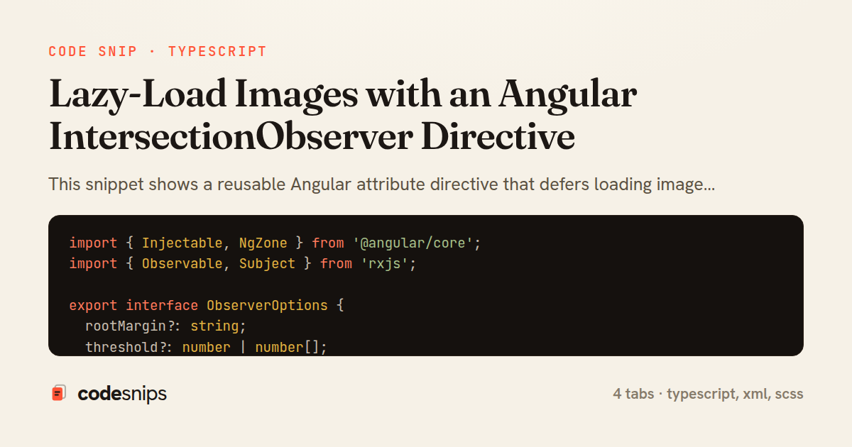 Lazy-Load Images with an Angular IntersectionObserver Directive — share card