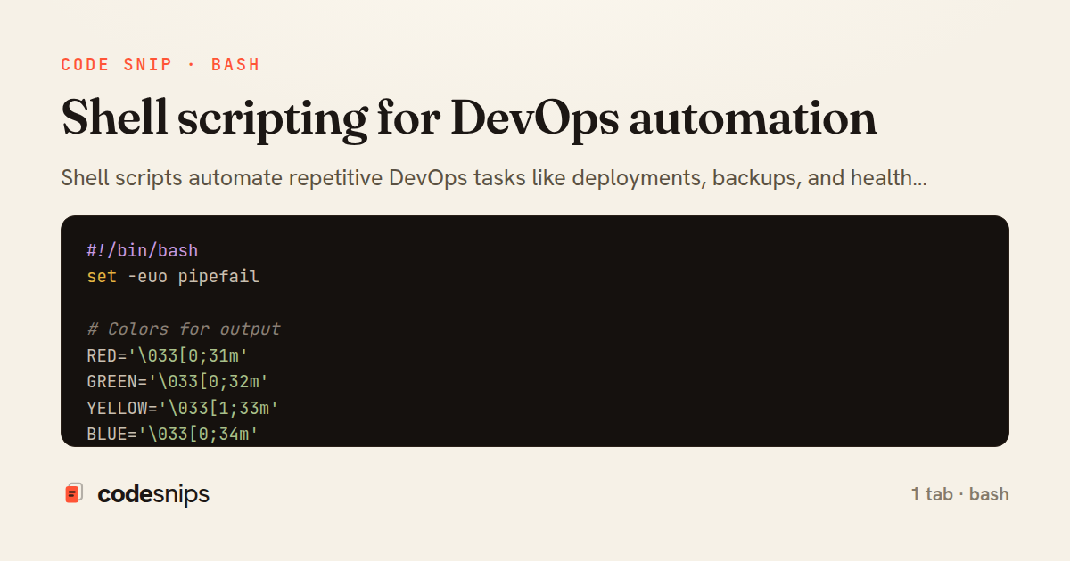 Shell scripting for DevOps automation — share card