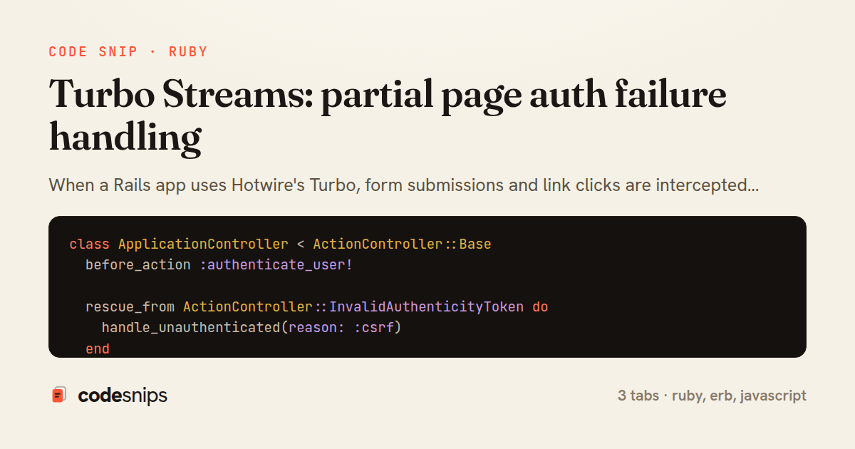 Turbo Streams: partial page auth failure handling — share card