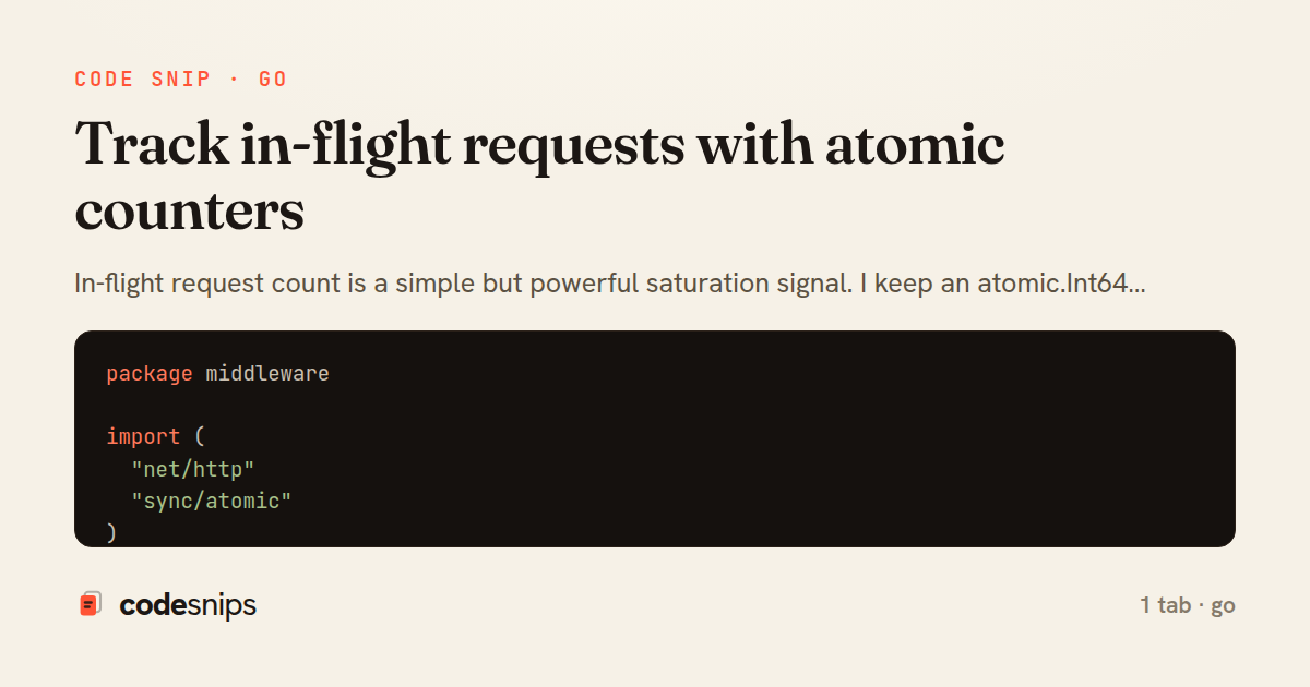 Track in-flight requests with atomic counters — share card