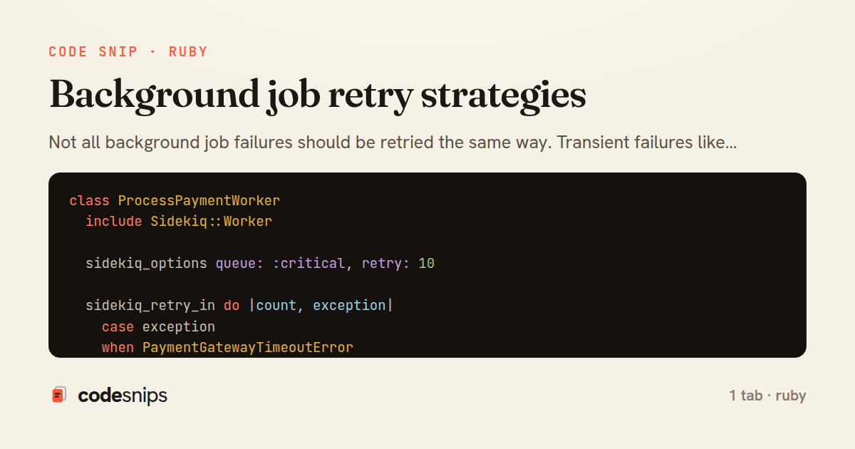 Background job retry strategies — share card
