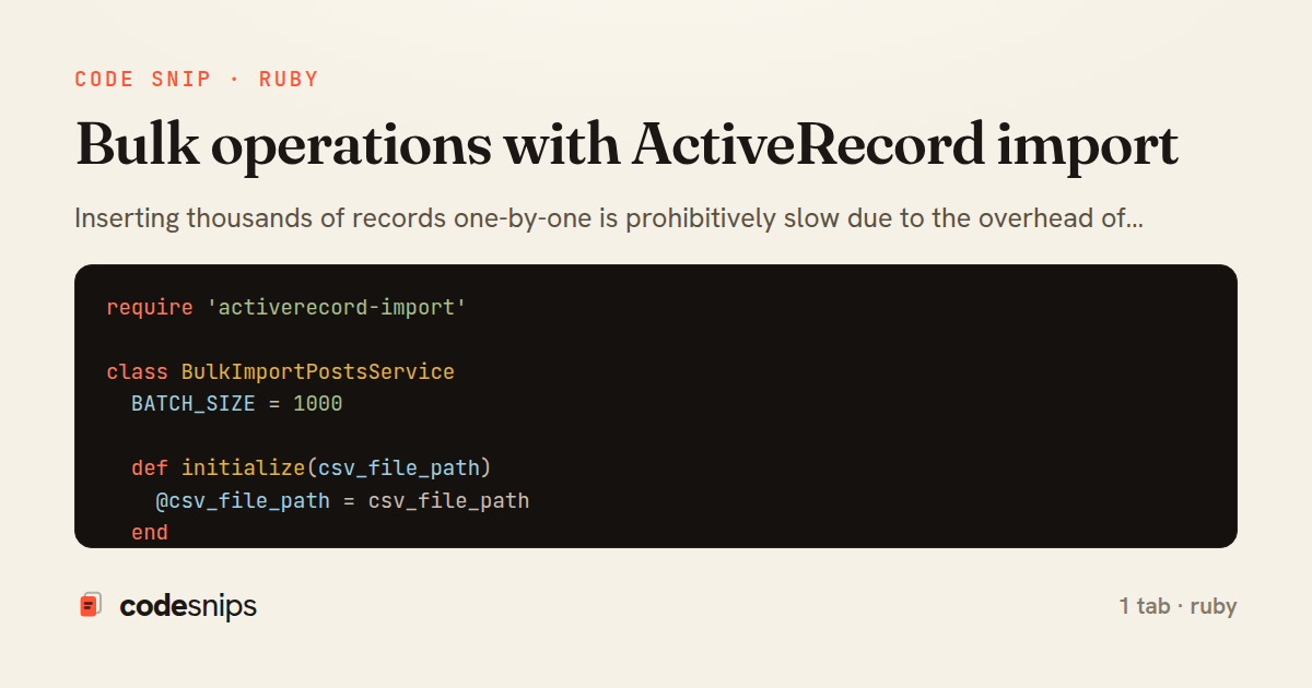 Bulk operations with ActiveRecord import — share card