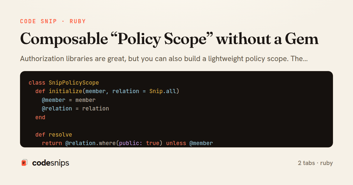 Composable “Policy Scope” without a Gem — share card